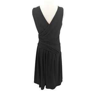 Essential by‎ A.B.S. Little Black Dress Faux Wrap Sleeveless Cocktail Sz 4